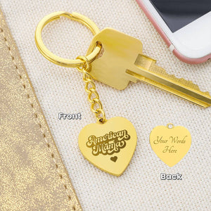 Engraved Heart Keychain