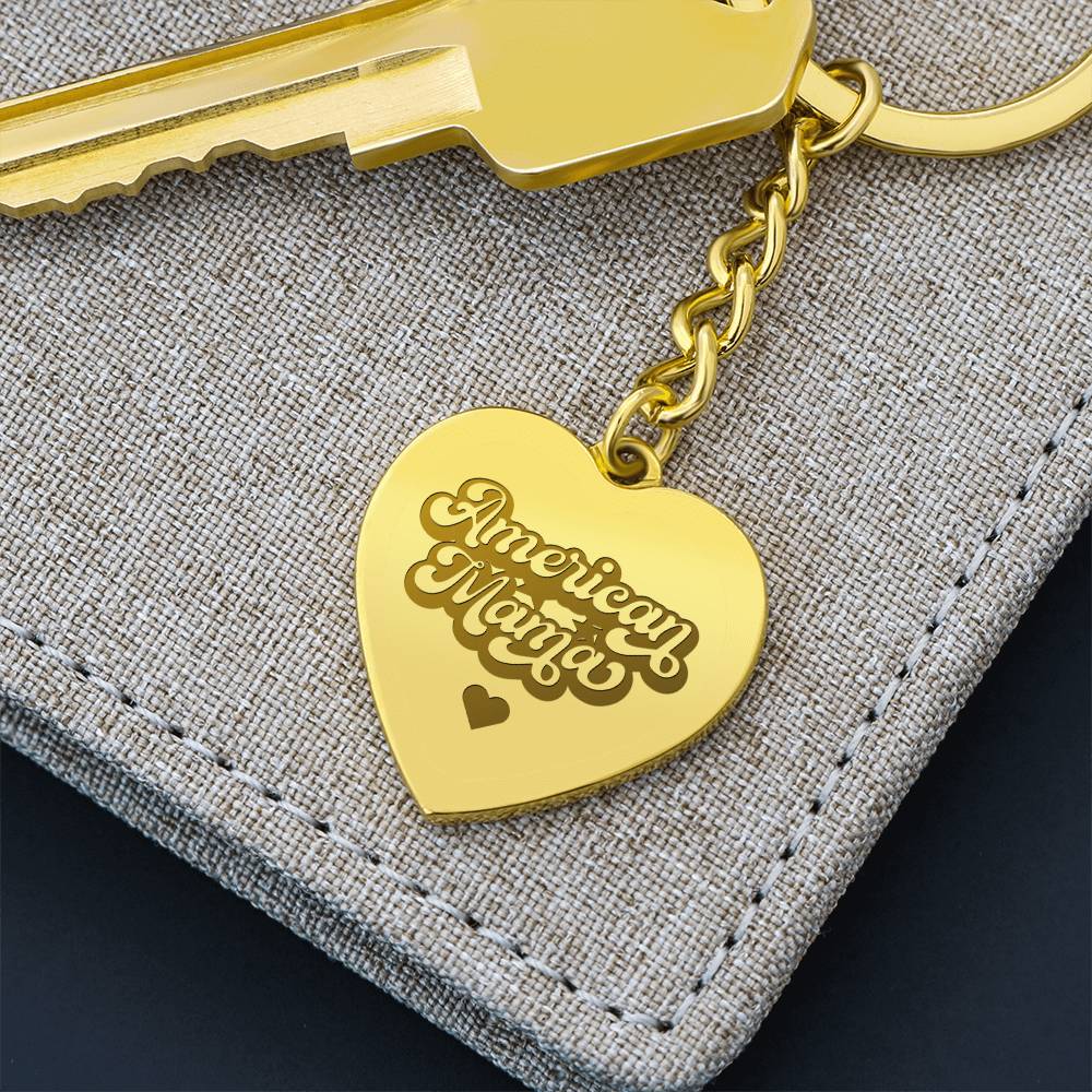 Engraved Heart Keychain