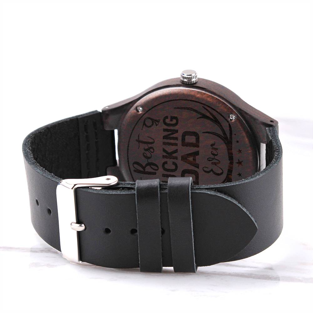 Engraved Wooden Watch - Best Bucking Dad