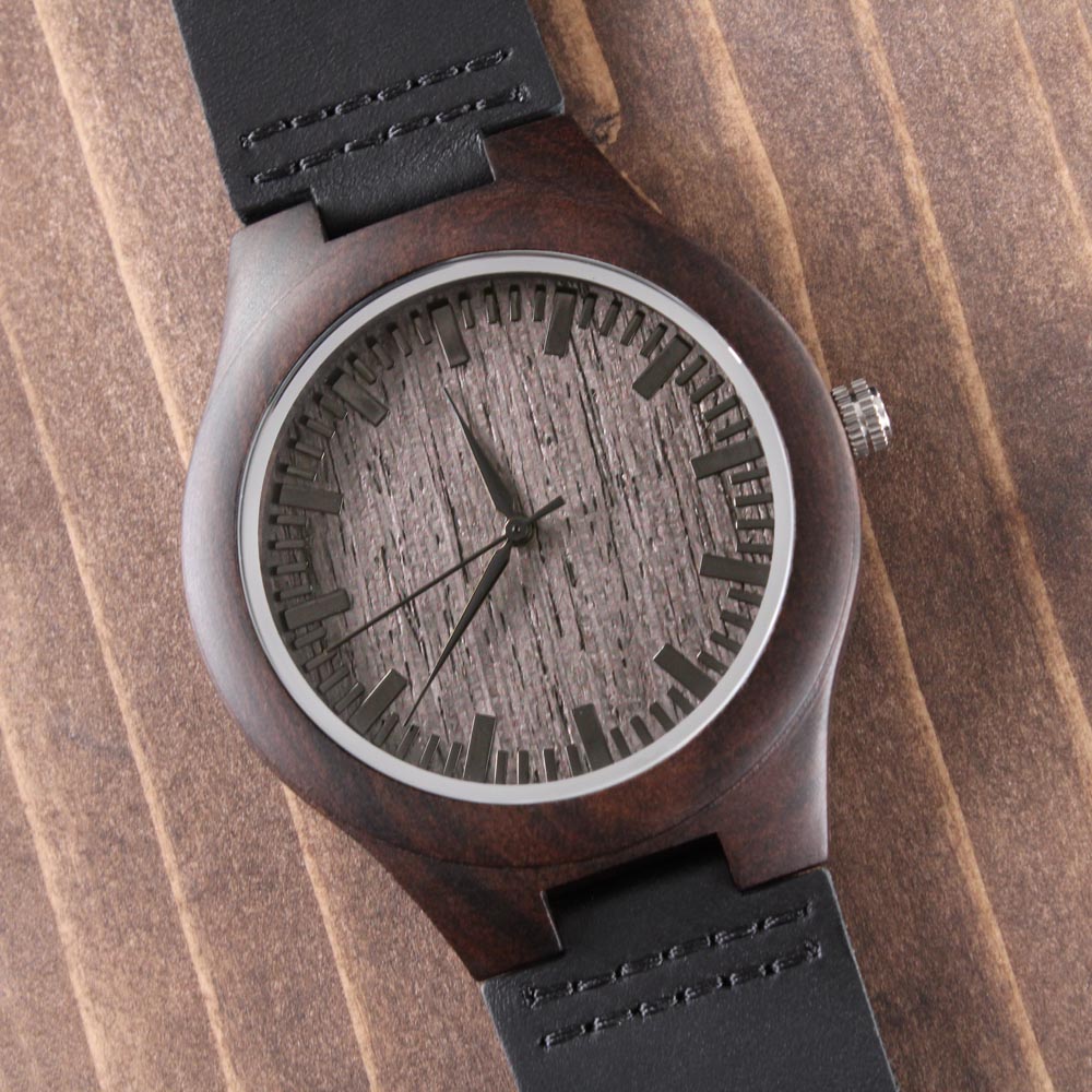 Engraved Wooden Watch - Best Bucking Dad