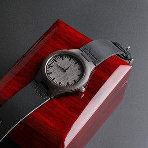 Engraved Wooden Watch -Counting down the seconds until