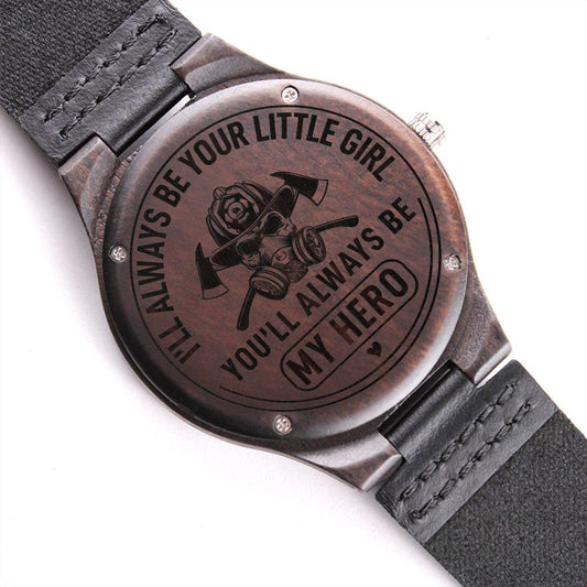 Engraved Wooden Watch - I'll always be your little girl