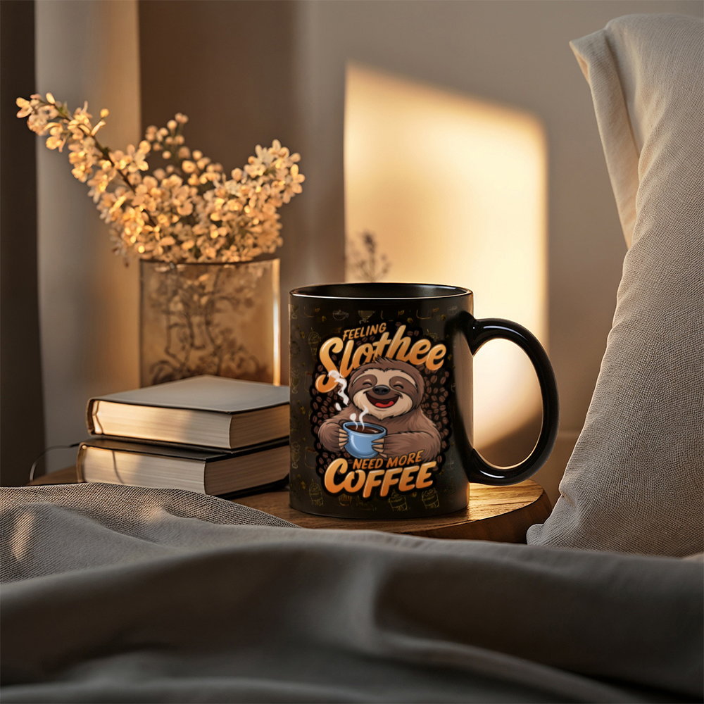 Feeling slothee-11oz Black Mug Design