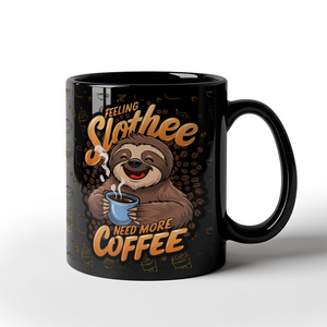 Feeling slothee-11oz Black Mug Design