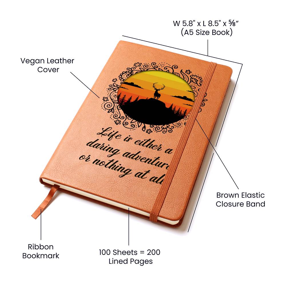 Graphic Leather Journal - Adventure