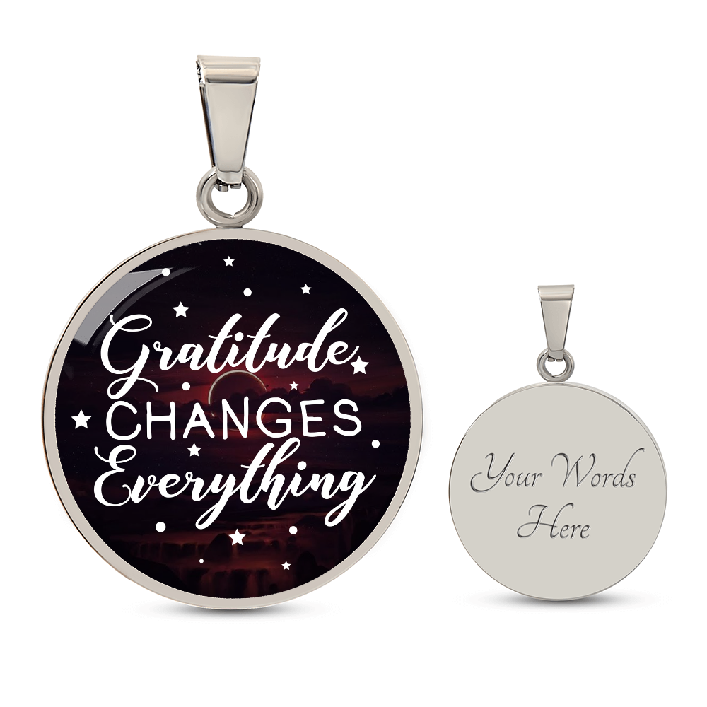 Gratitude Luxury Graphic Circle Necklace - Everything