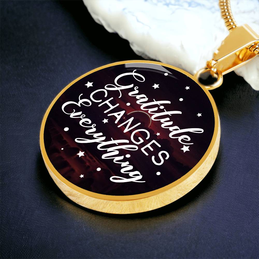 Gratitude Luxury Graphic Circle Necklace - Everything