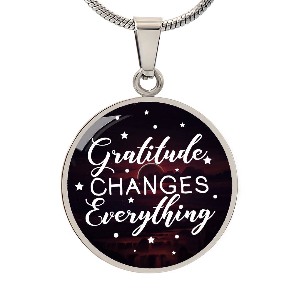 Gratitude Luxury Graphic Circle Necklace - Everything