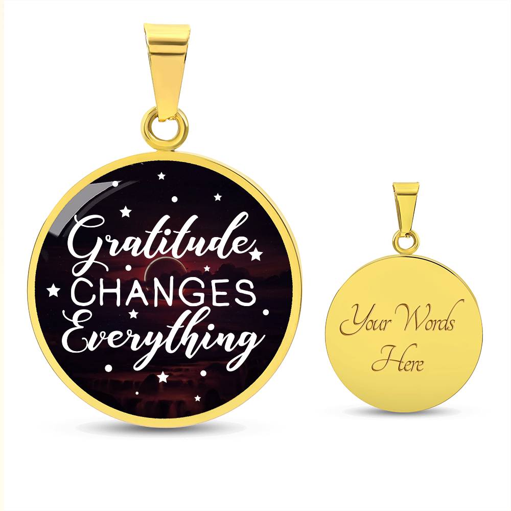 Gratitude Luxury Graphic Circle Necklace - Everything