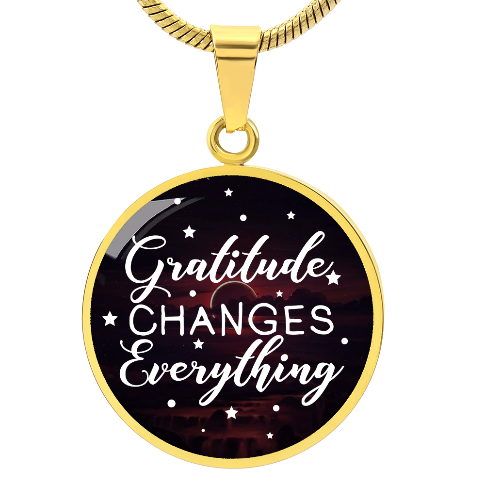 Gratitude Luxury Graphic Circle Necklace - Everything