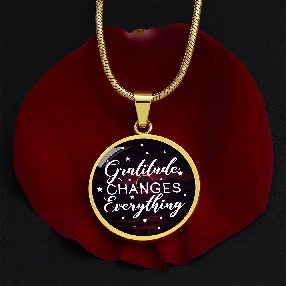 Gratitude Luxury Graphic Circle Necklace - Everything