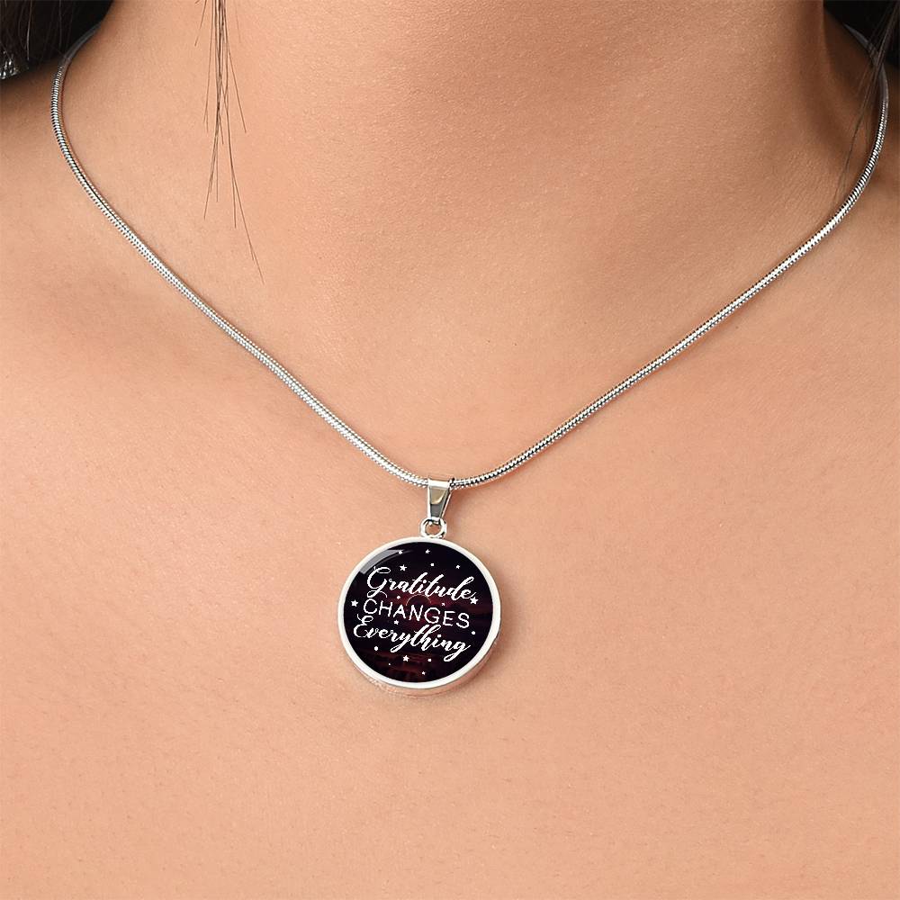 Gratitude Luxury Graphic Circle Necklace - Everything