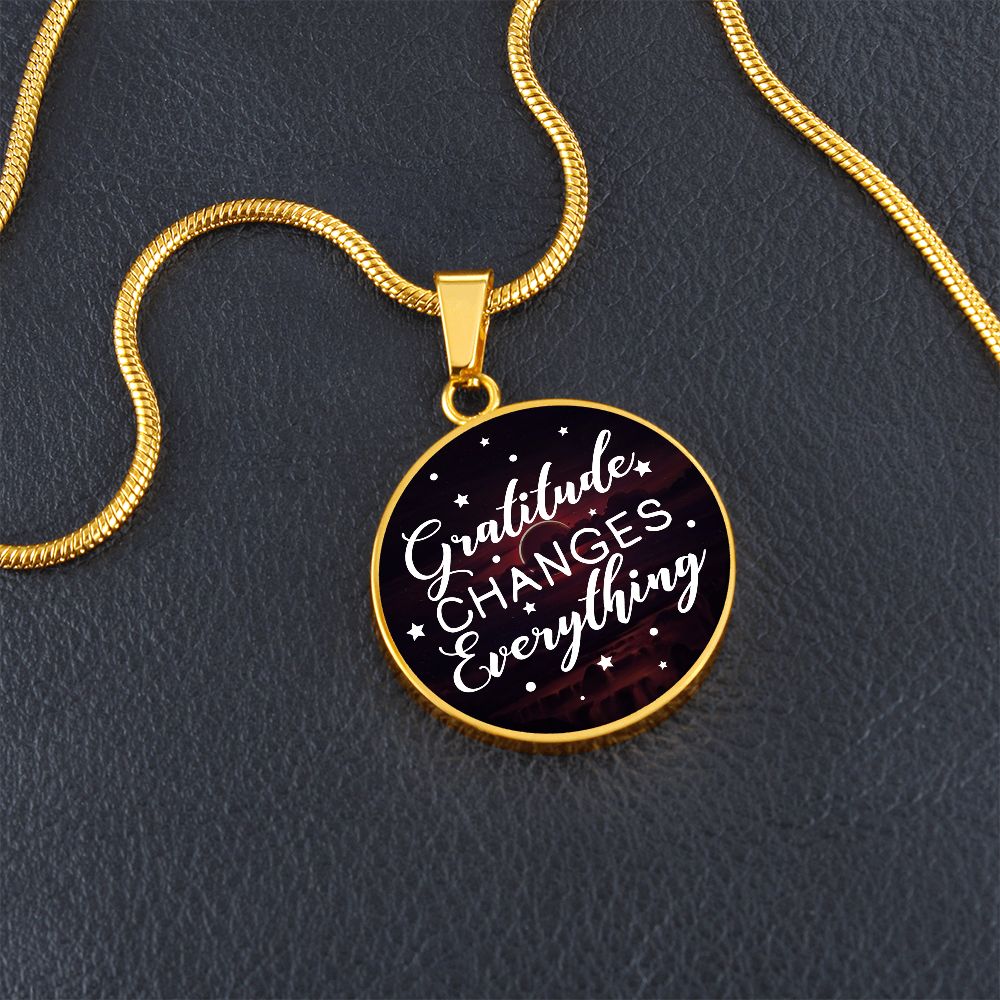 Gratitude Luxury Graphic Circle Necklace - Everything