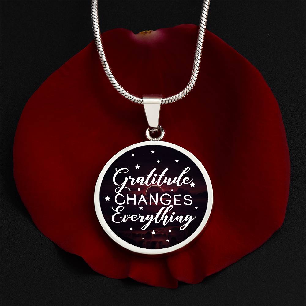 Gratitude Luxury Graphic Circle Necklace - Everything