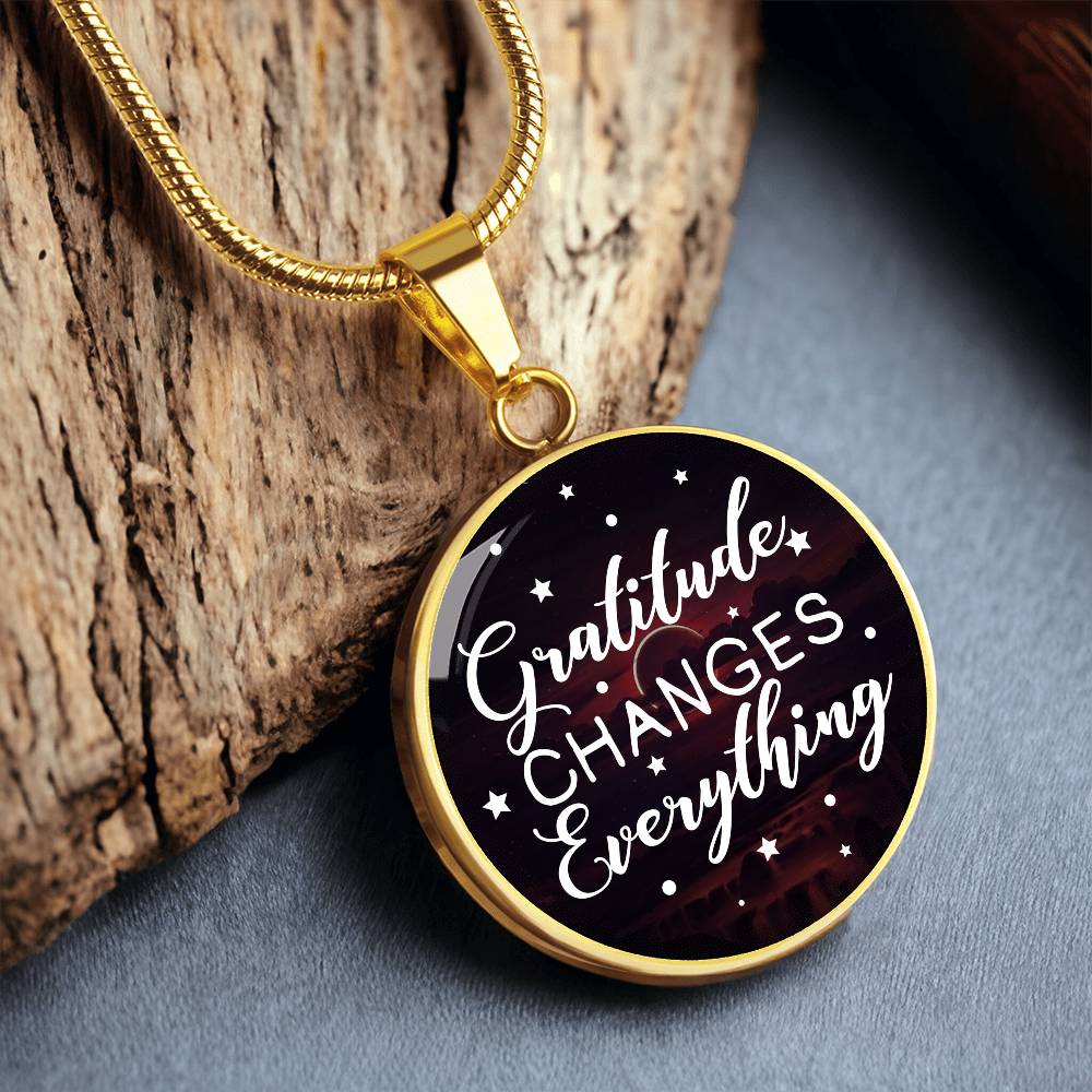 Gratitude Luxury Graphic Circle Necklace - Everything