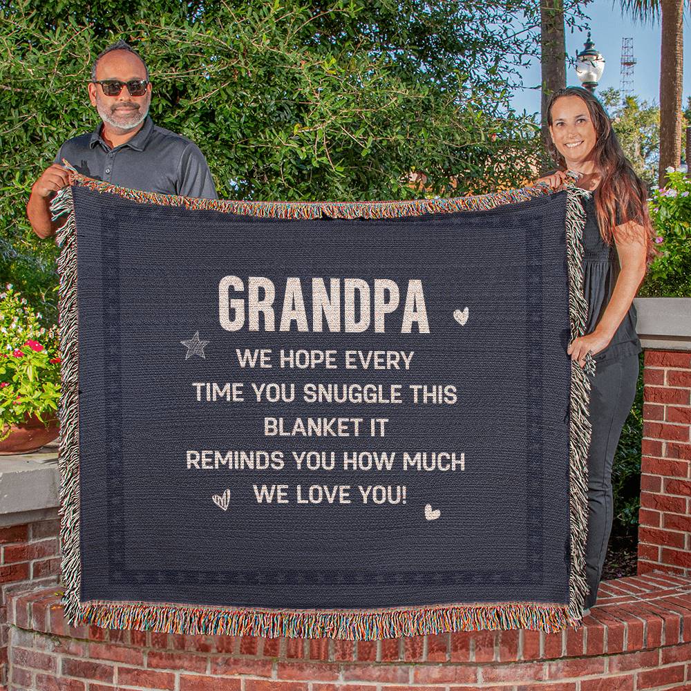 Heirloom Artwork Woven Blanket - Grandpa