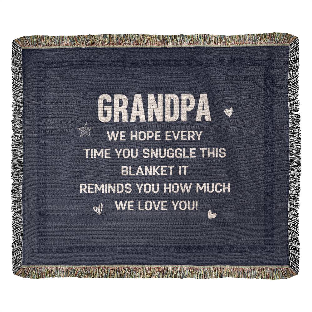 Heirloom Artwork Woven Blanket - Grandpa