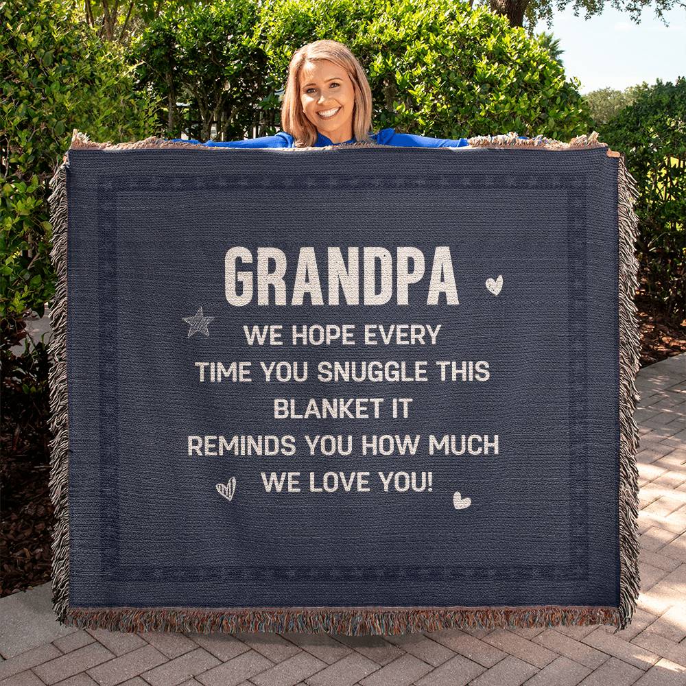 Heirloom Artwork Woven Blanket - Grandpa