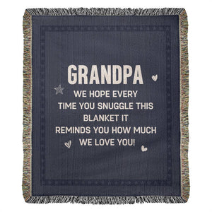 Heirloom Artwork Woven Blanket - Grandpa We Hope