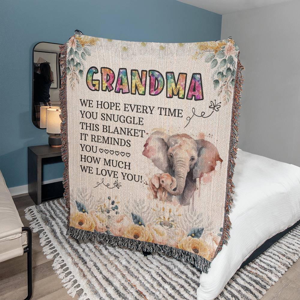 Heirloom Woven Blanket-Grandma-WE HOPE