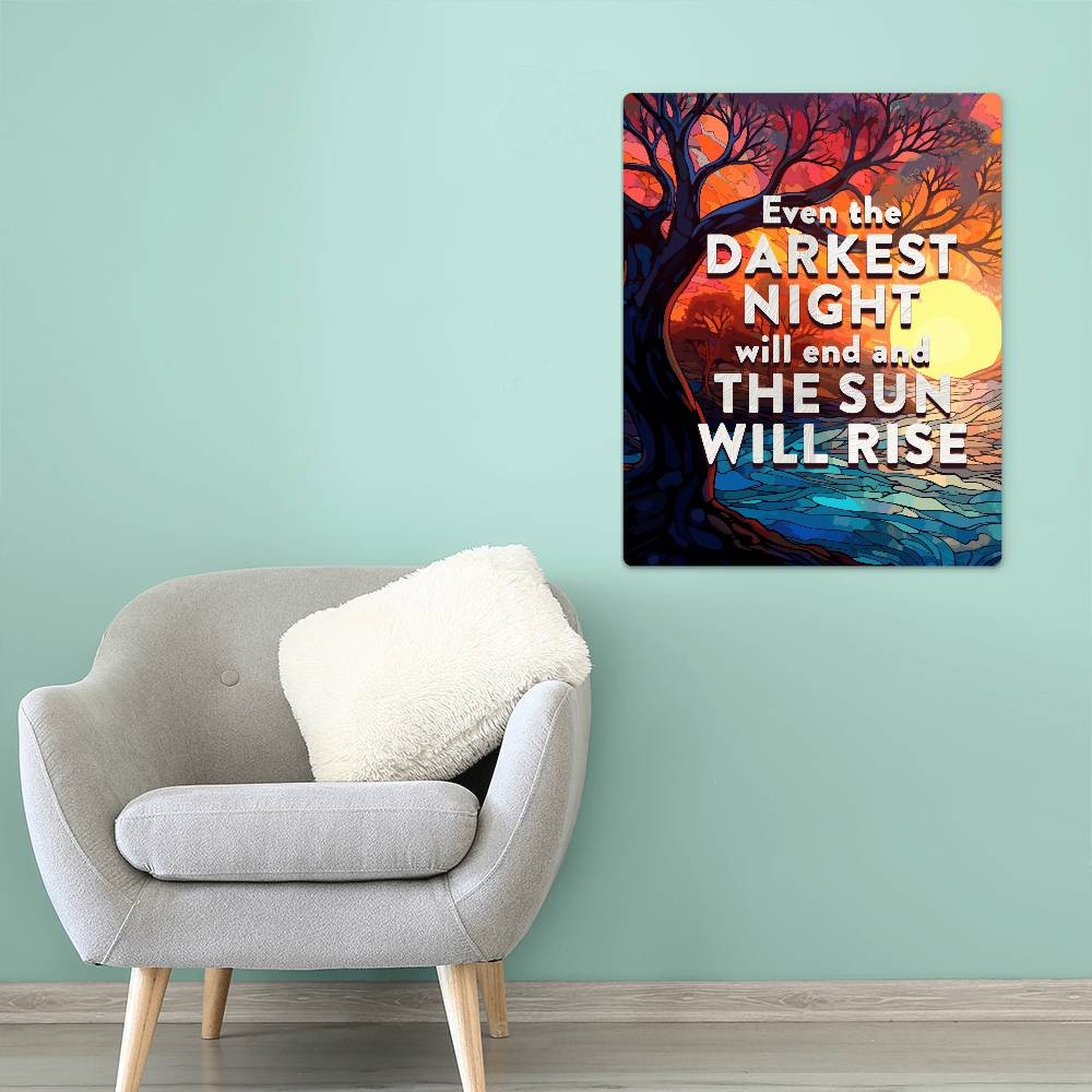 High Gloss Metal Art Print(4.5) - Even Darkest Night