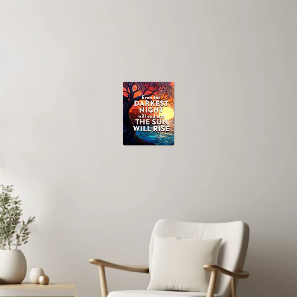 High Gloss Metal Art Print(4.5) - Even Darkest Night