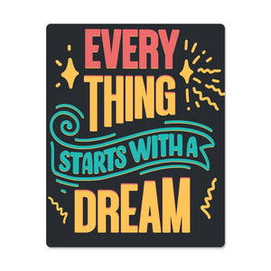 High Gloss Metal Art Print (4:5) - Everything starts With Dream