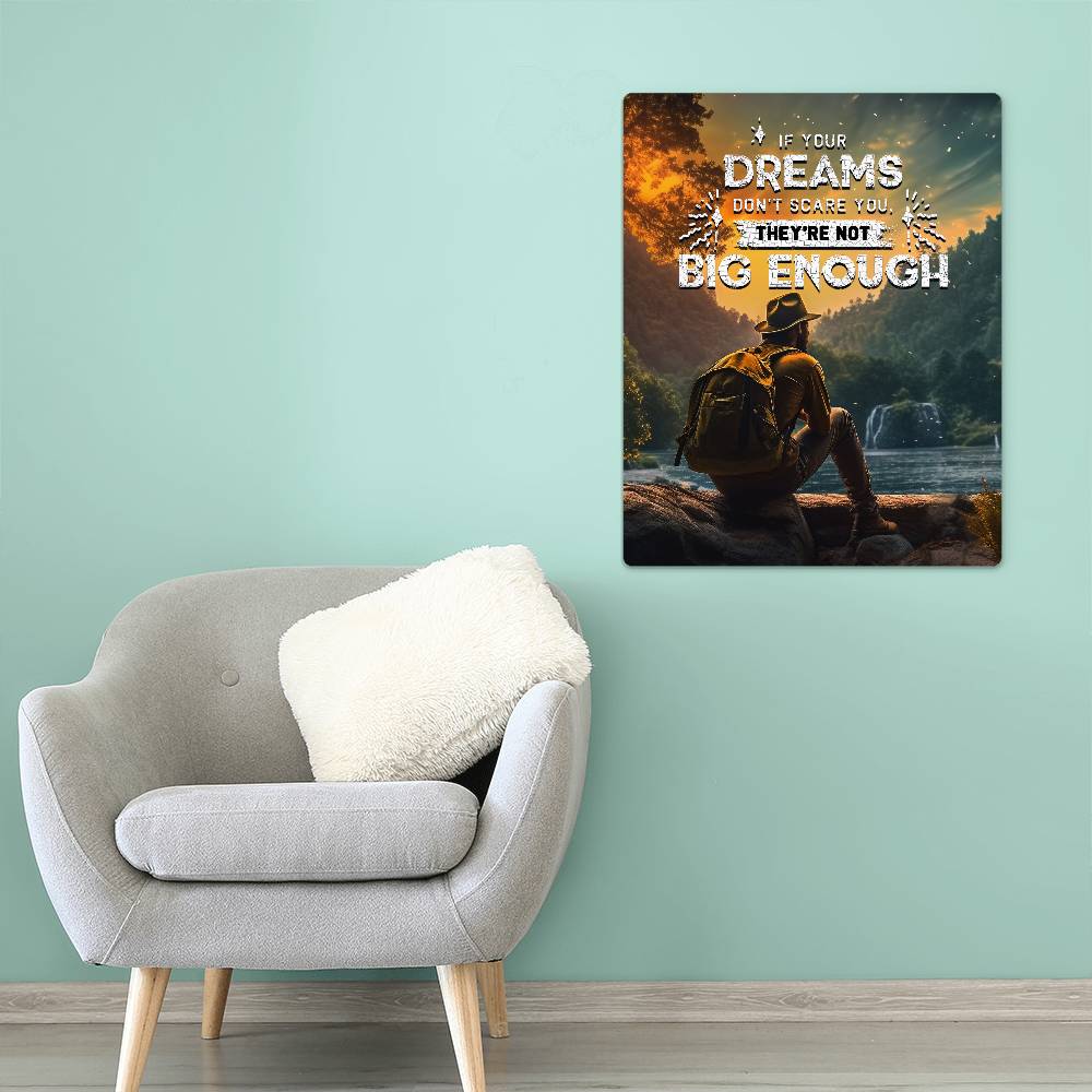 High Gloss Metal Art Print (4:5) - If Your Dreams