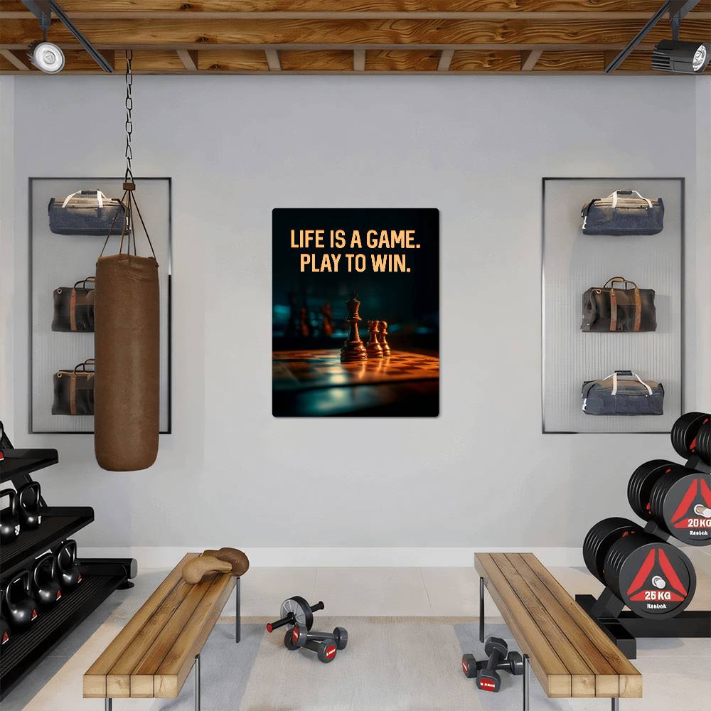 High Gloss Metal Art Print (4:5) - Life is A Game