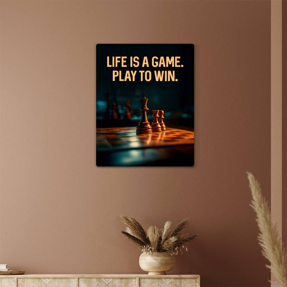 High Gloss Metal Art Print (4:5) - Life is A Game