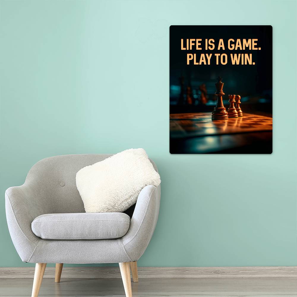 High Gloss Metal Art Print (4:5) - Life is A Game