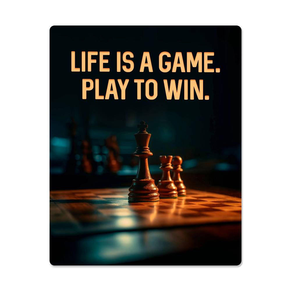 High Gloss Metal Art Print (4:5) - Life is A Game