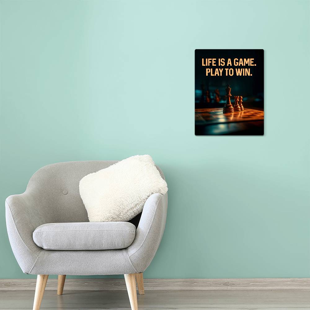 High Gloss Metal Art Print (4:5) - Life is A Game