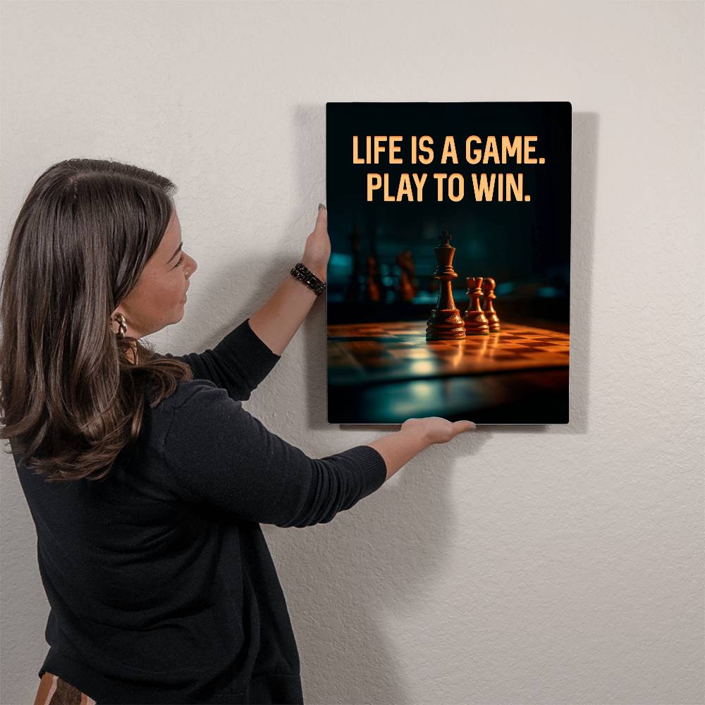 High Gloss Metal Art Print (4:5) - Life is A Game