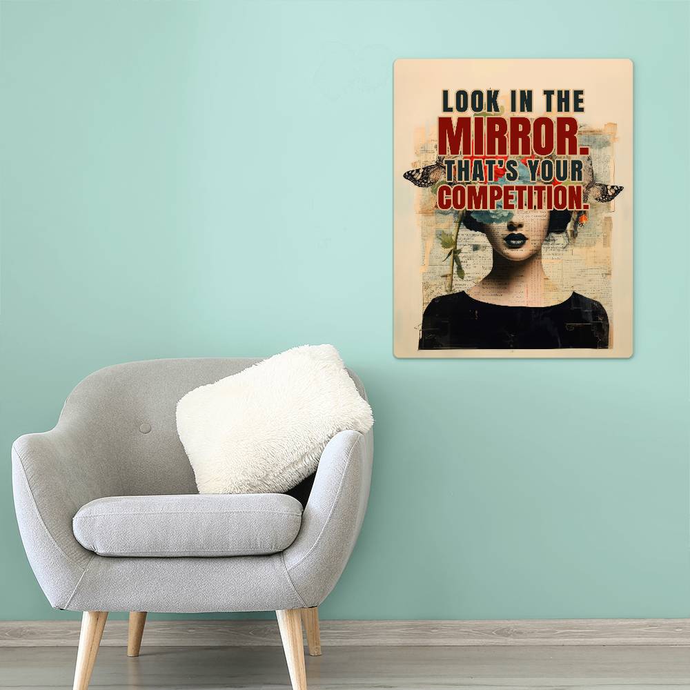 High Gloss Metal Art Print (4:5) - Look in The Mirror