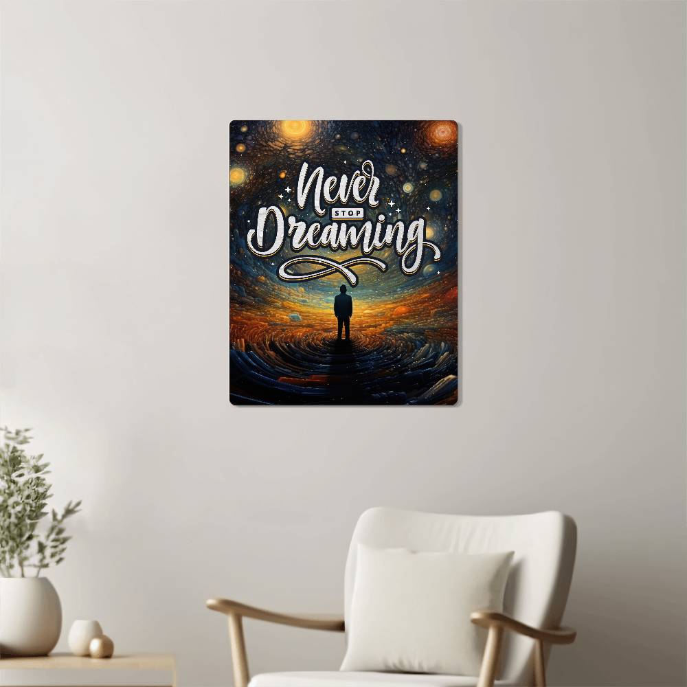 High Gloss Metal Art Print(4.5) - Never Stop Dreaming