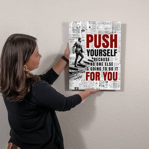 High Gloss Metal Art Print (4:5) - Push Yourself