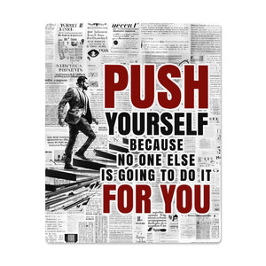 High Gloss Metal Art Print (4:5) - Push Yourself