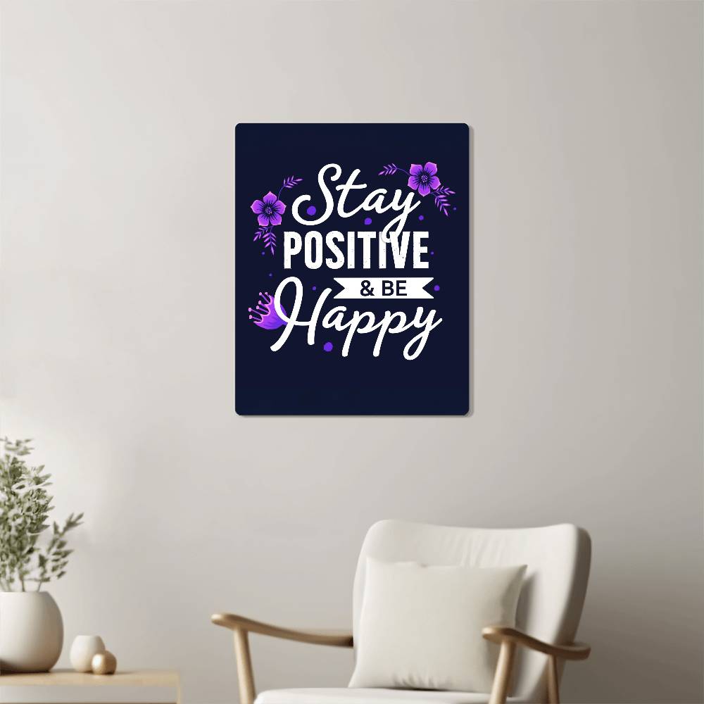 High Gloss Metal Art Print (4:5) - Stay Positive