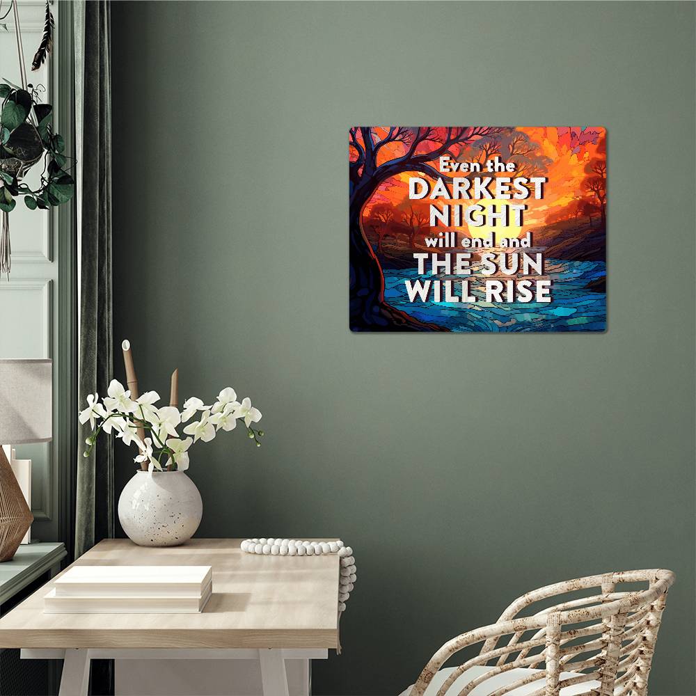 High Gloss Metal Art Print (5:4) - Even The Darkest Night