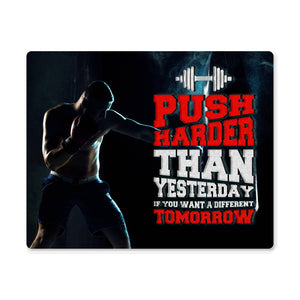 High Gloss Metal Art Print (5:4) - Push Harder