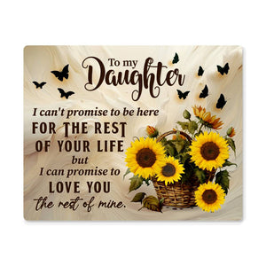 High Gloss Metal Art Print (5:4) - To My Daughter