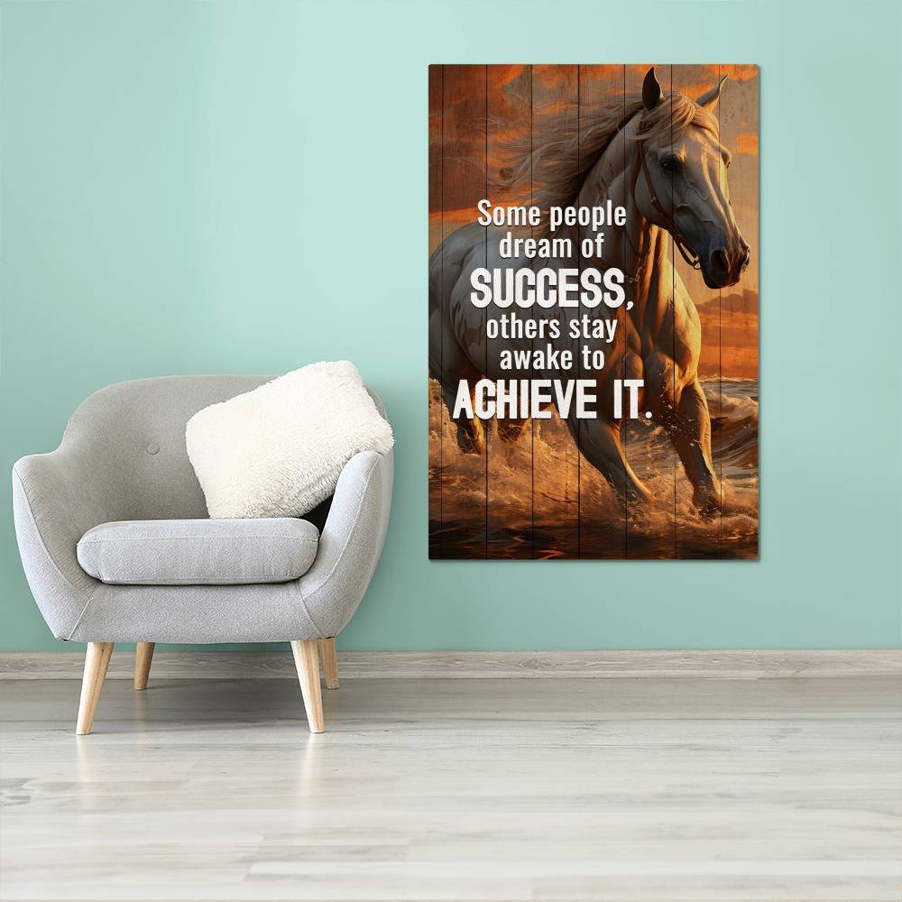 High Gloss Metal Art Print - Awake To Achieve Success