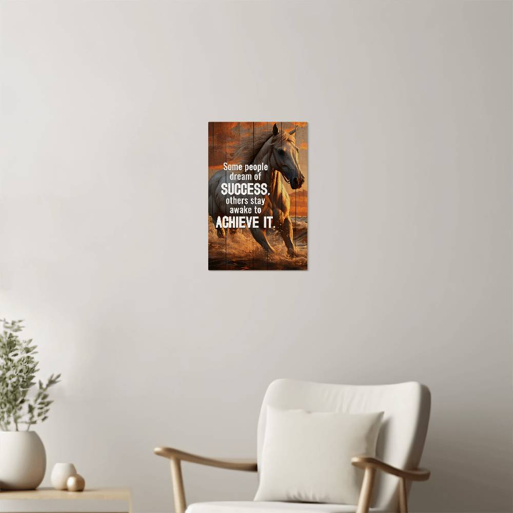 High Gloss Metal Art Print - Awake To Achieve Success