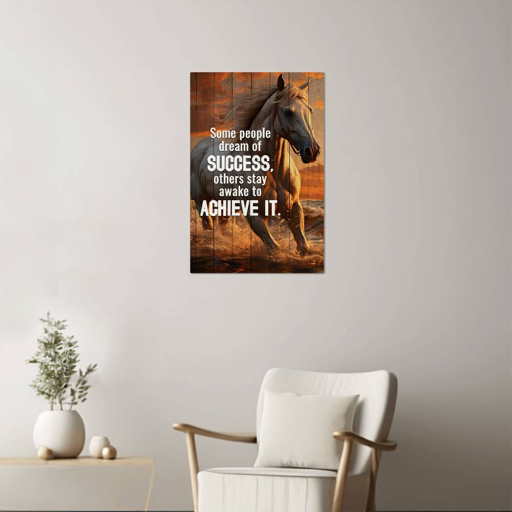 High Gloss Metal Art Print - Awake To Achieve Success