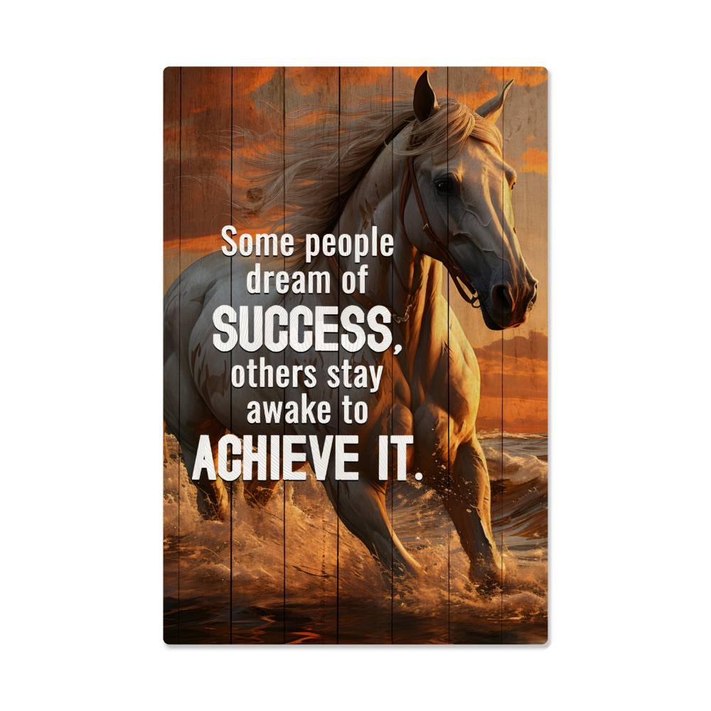 High Gloss Metal Art Print - Awake To Achieve Success