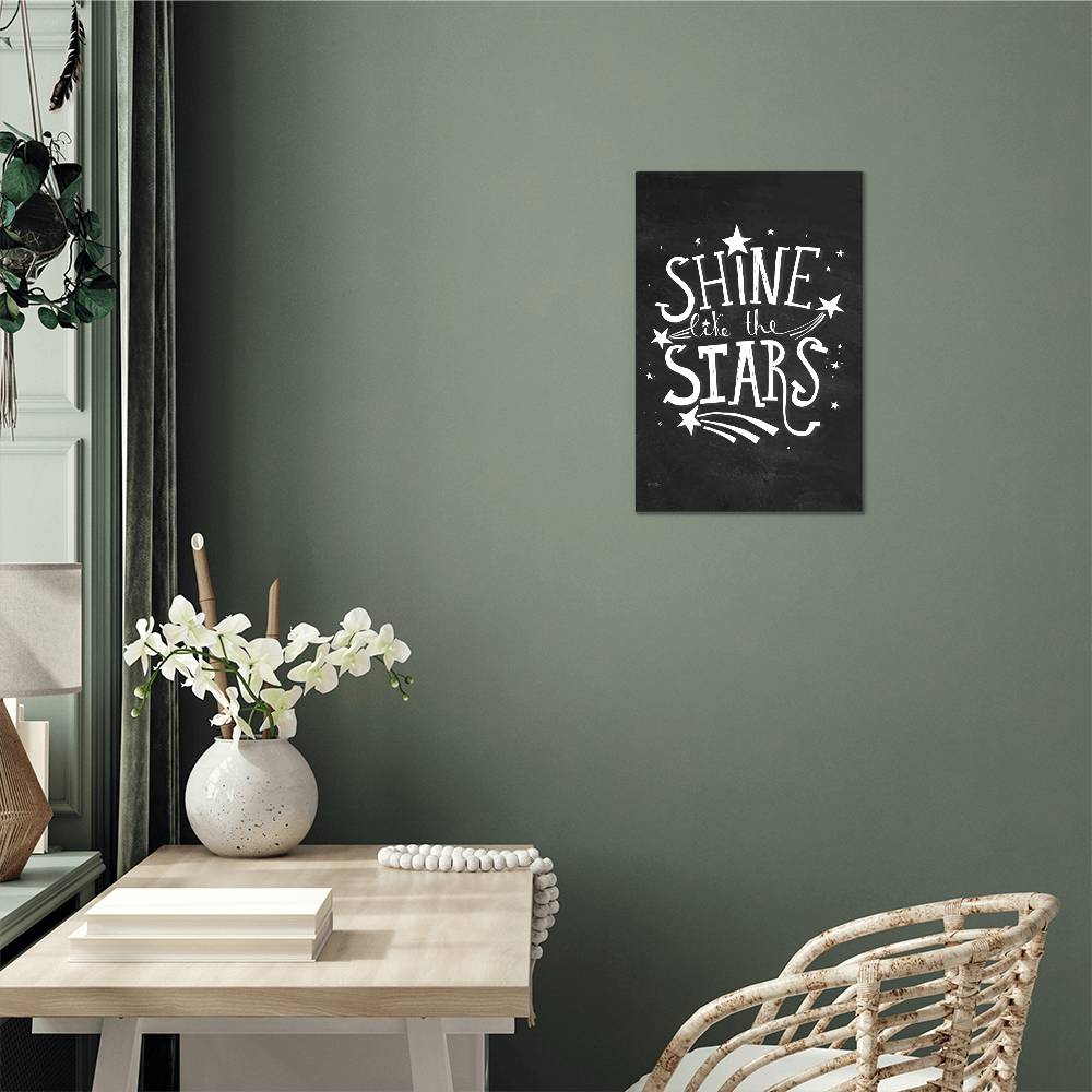 High Gloss Metal Art Print - Shine Like The Stars