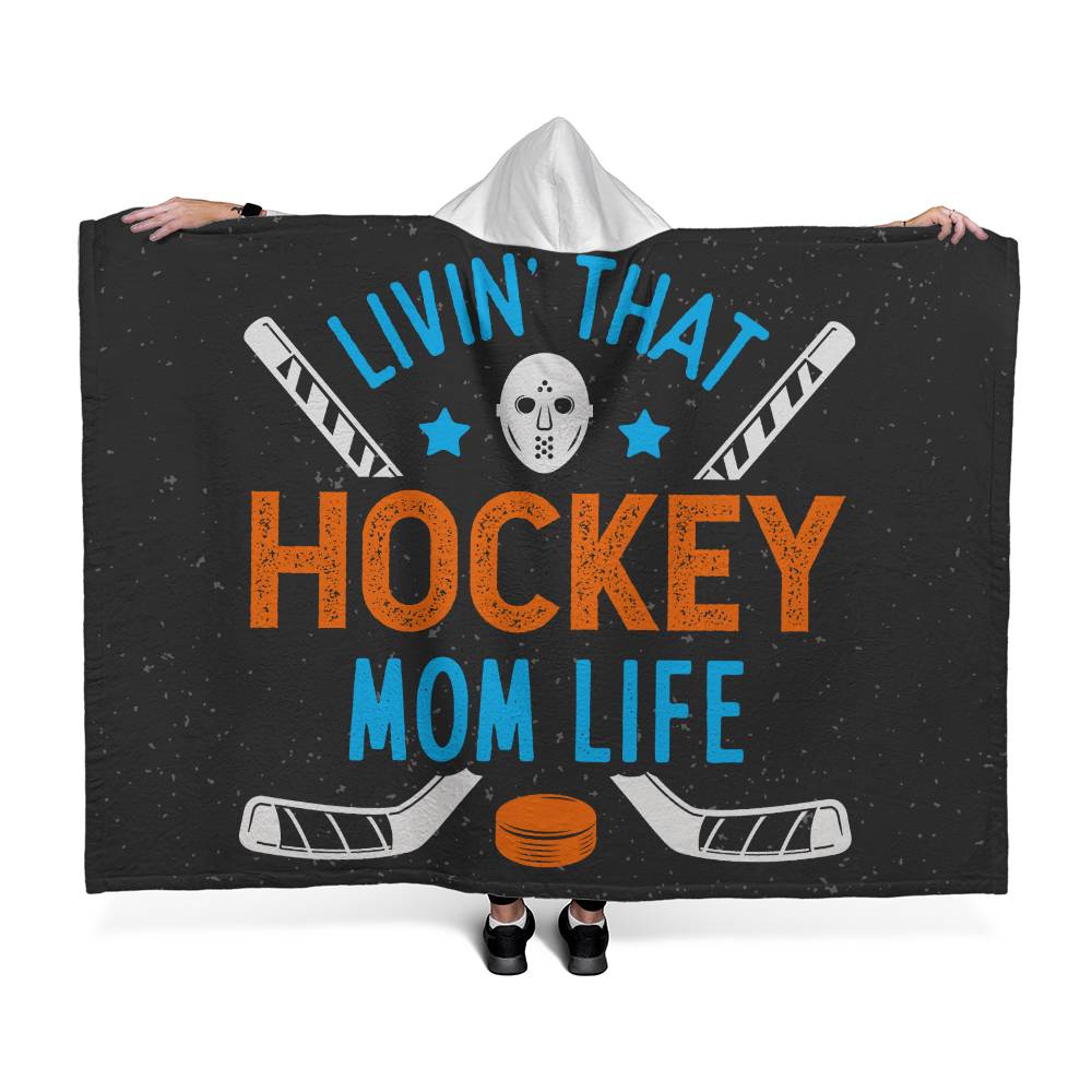 Hooded Sherpa Fleece Blanket - Living That Hockey Mom Life