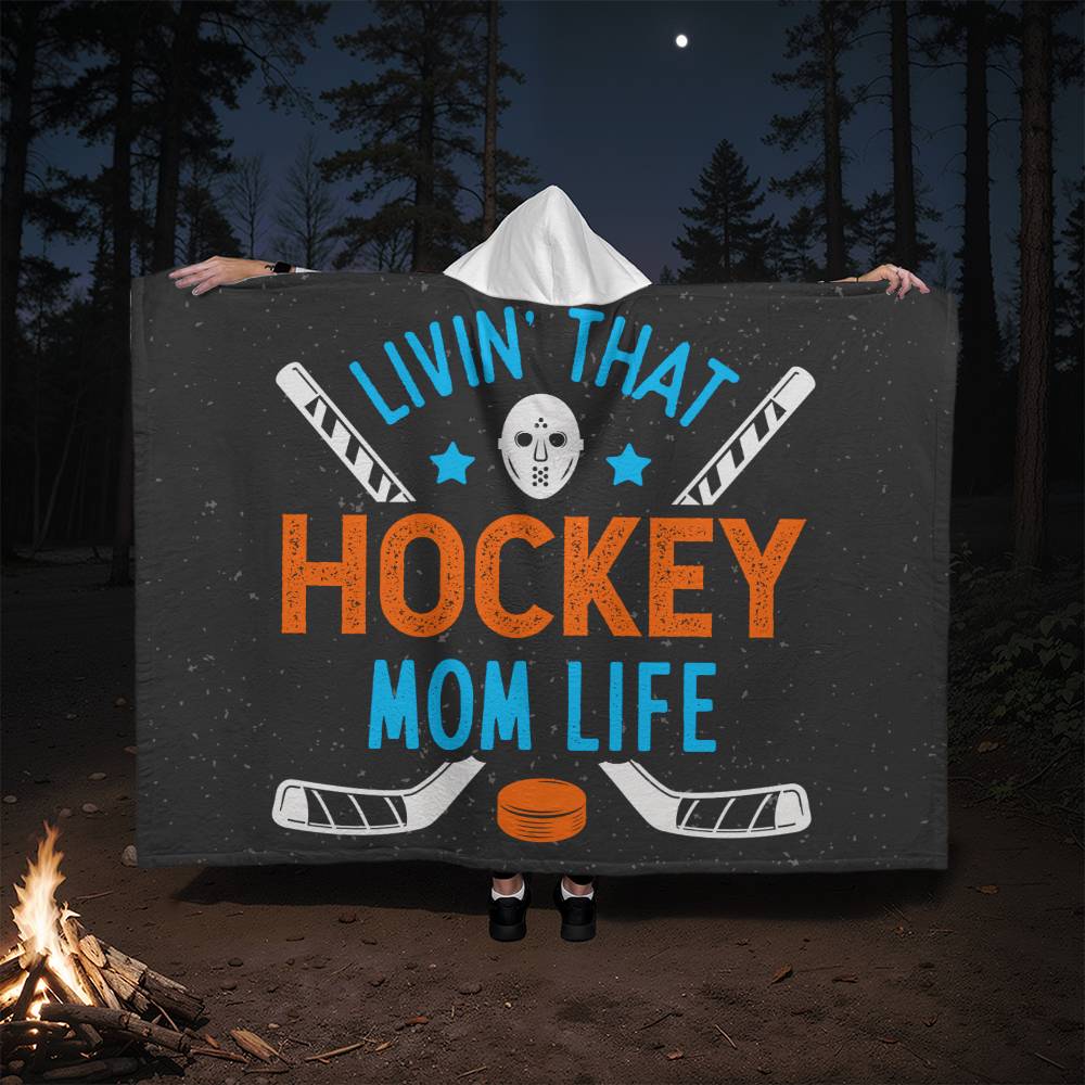 Hooded Sherpa Fleece Blanket - Living That Hockey Mom Life