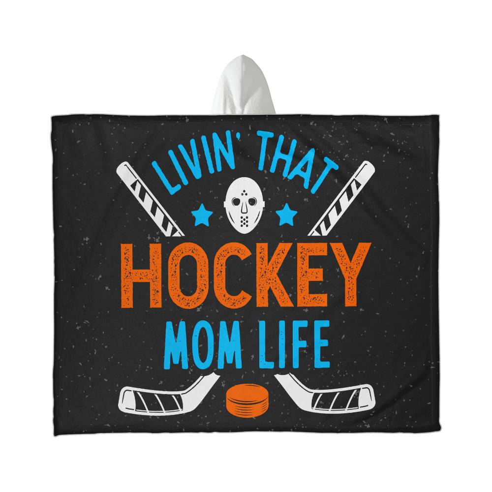 Hooded Sherpa Fleece Blanket - Living That Hockey Mom Life